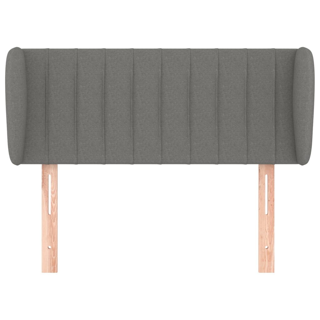 Hoofdbord Met Randen Stof 93 x 23 x 78/88 cm Donkergrijs