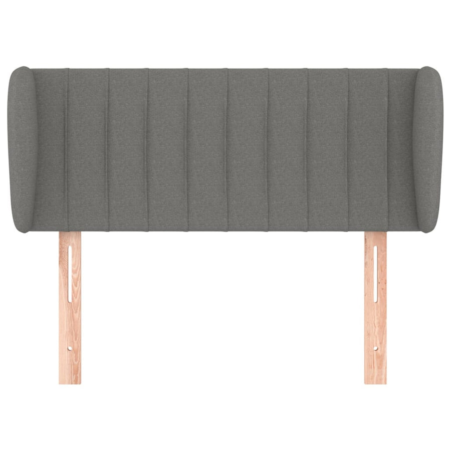Hoofdbord Met Randen Stof 93 x 23 x 78/88 cm Donkergrijs