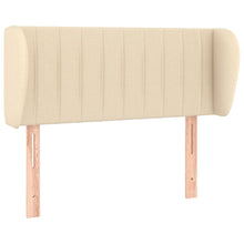 Hoofdbord Met Randen Stof Kleurig 93 x 23 x 78/88 cm Crème