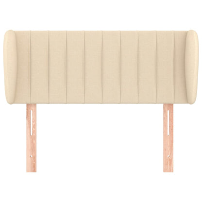 Hoofdbord Met Randen Stof Kleurig 93 x 23 x 78/88 cm Crème