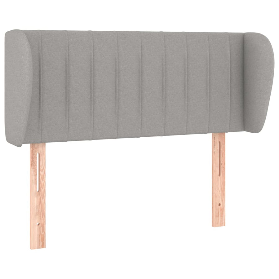 Hoofdbord Met Randen Stof 103 x 23 x 78/88 cm Lichtgrijs