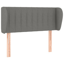 Hoofdbord Met Randen Stof 103 x 23 x 78/88 cm Donkergrijs