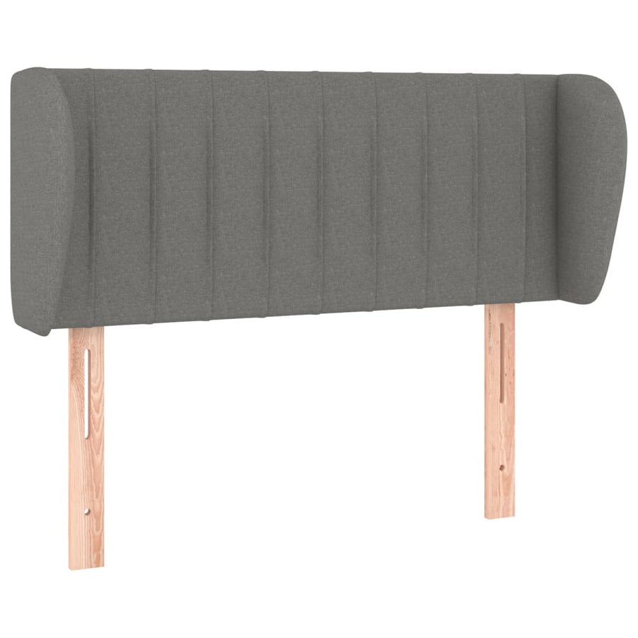 Hoofdbord Met Randen Stof 103 x 23 x 78/88 cm Donkergrijs
