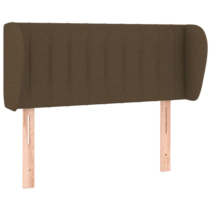 Hoofdbord Met Randen Stof 103 x 23 x 78/88 cm Donkerbruin