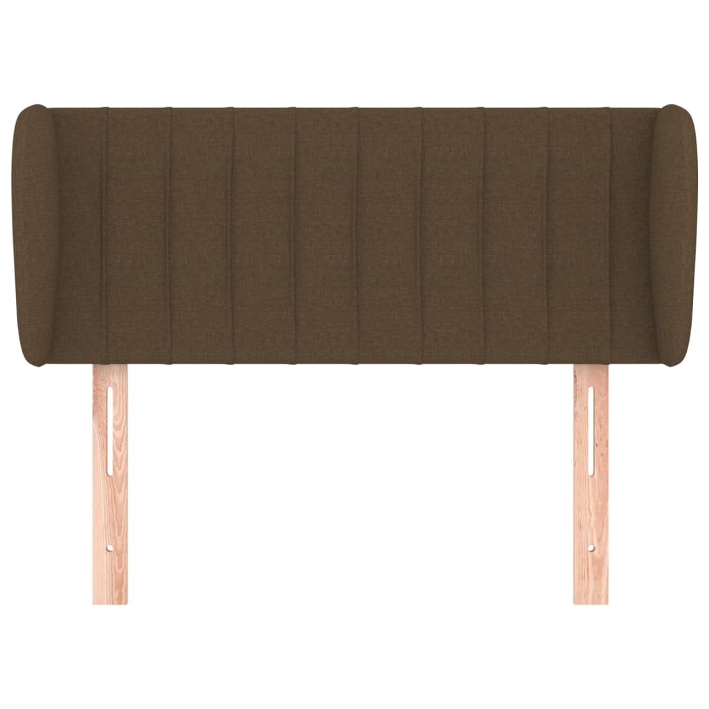 Hoofdbord Met Randen Stof 103 x 23 x 78/88 cm Donkerbruin