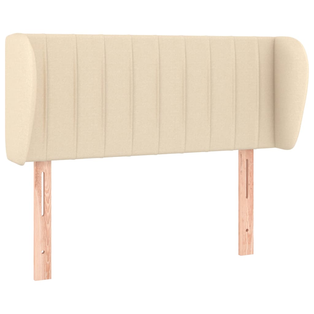 Hoofdbord Met Randen Stof Kleurig 103 x 23 x 78/88 cm Crème