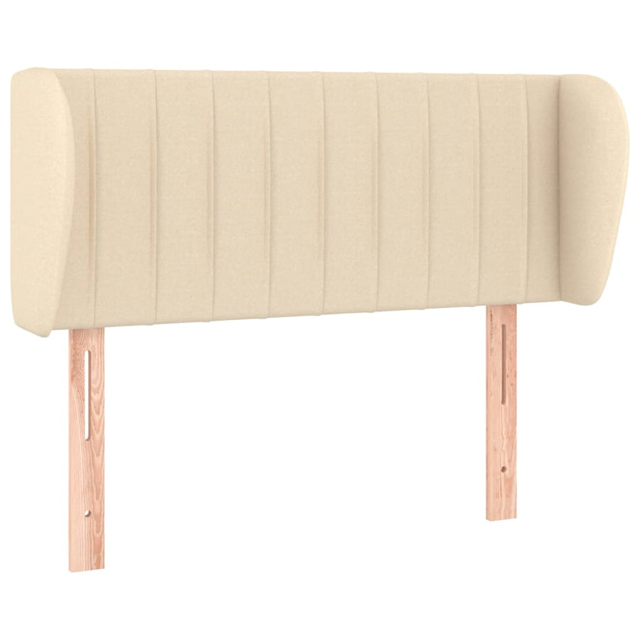 Hoofdbord Met Randen Stof Kleurig 103 x 23 x 78/88 cm Crème