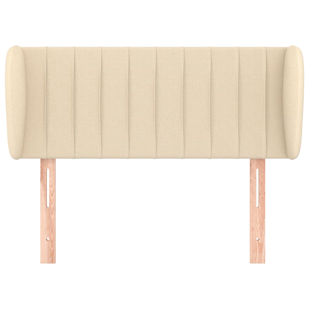 Hoofdbord Met Randen Stof Kleurig 103 x 23 x 78/88 cm Crème