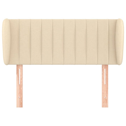 Hoofdbord Met Randen Stof Kleurig 103 x 23 x 78/88 cm Crème