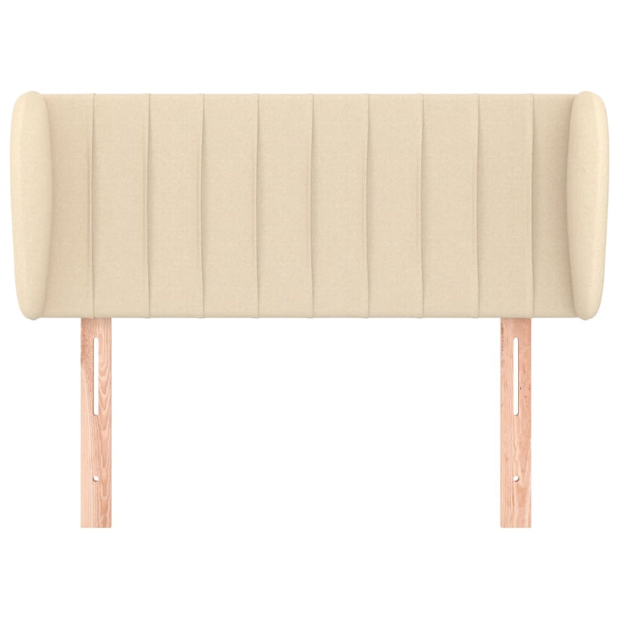 Hoofdbord Met Randen Stof Kleurig 103 x 23 x 78/88 cm Crème