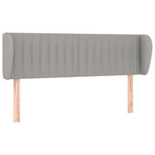 Hoofdbord Met Randen Stof 147 x 23 x 78/88 cm Lichtgrijs
