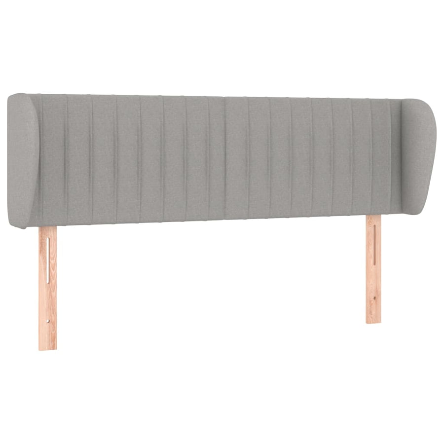 Hoofdbord Met Randen Stof 147 x 23 x 78/88 cm Lichtgrijs