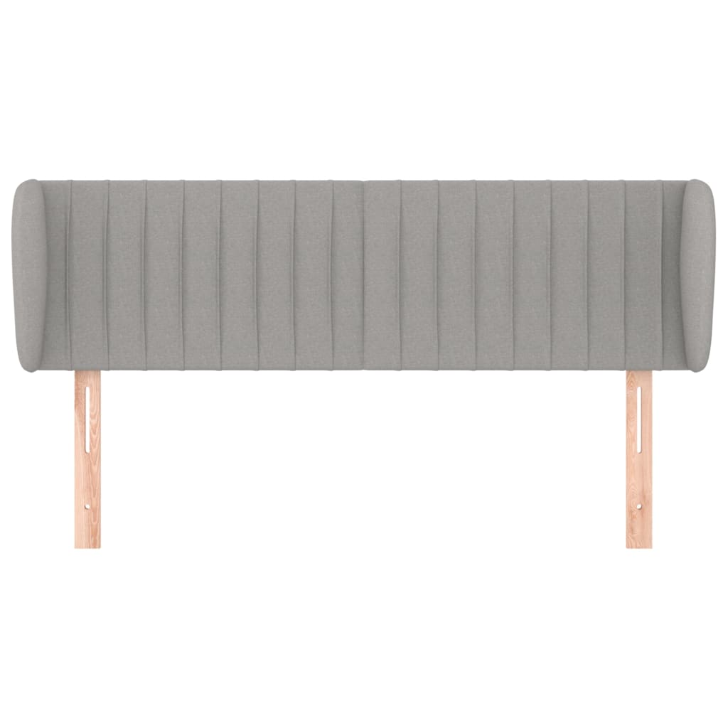 Hoofdbord Met Randen Stof 147 x 23 x 78/88 cm Lichtgrijs