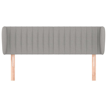 Hoofdbord Met Randen Stof 147 x 23 x 78/88 cm Lichtgrijs