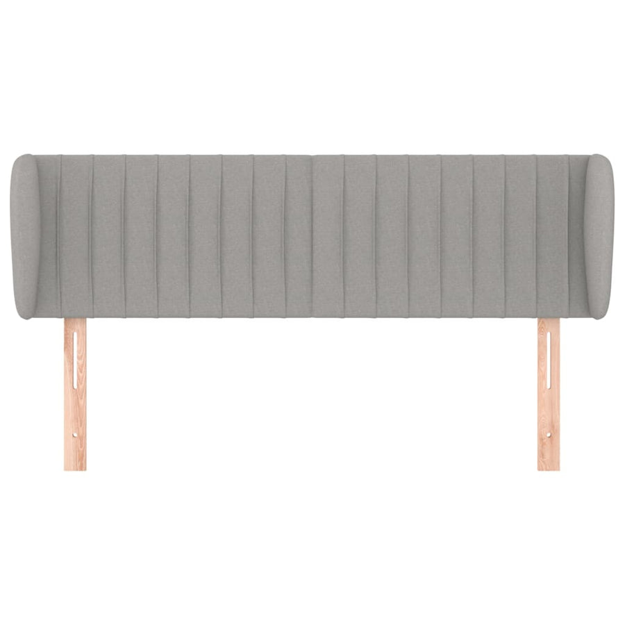 Hoofdbord Met Randen Stof 147 x 23 x 78/88 cm Lichtgrijs
