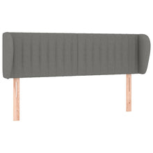 Hoofdbord Met Randen Stof 147 x 23 x 78/88 cm Donkergrijs