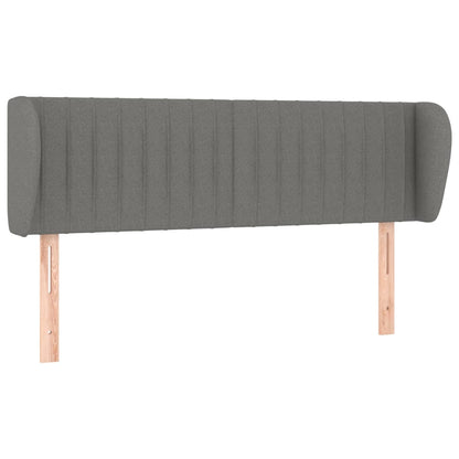 Hoofdbord Met Randen Stof 147 x 23 x 78/88 cm Donkergrijs