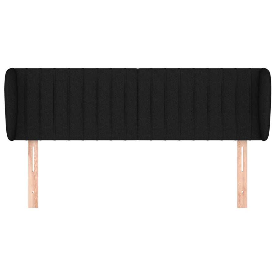 Hoofdbord Met Randen Stof 147 x 23 x 78/88 cm Zwart