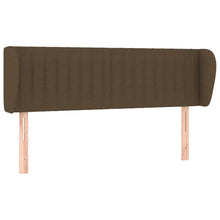 Hoofdbord Met Randen Stof 147 x 23 x 78/88 cm Donkerbruin