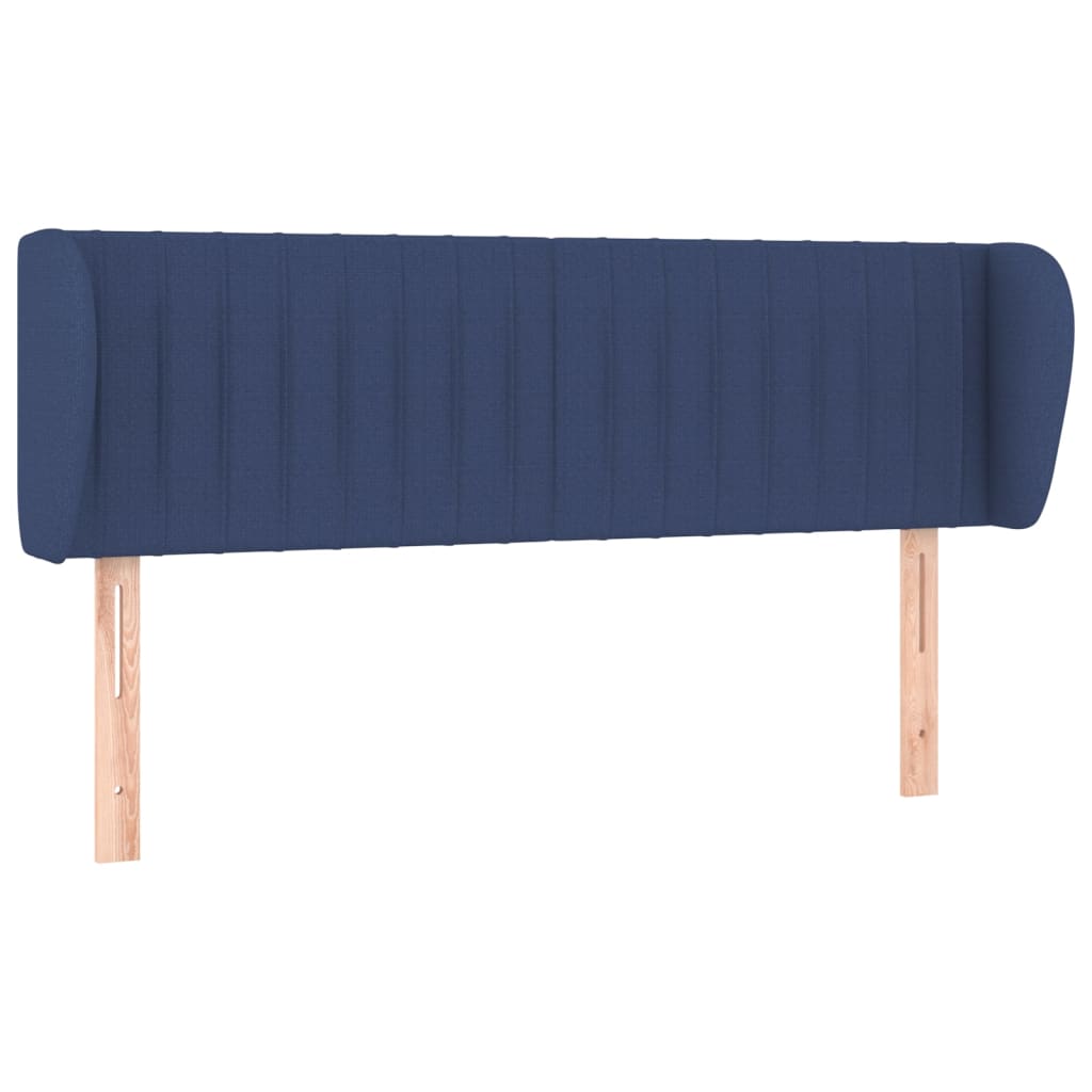 Hoofdbord Met Randen Stof 147 x 23 x 78/88 cm Blauw