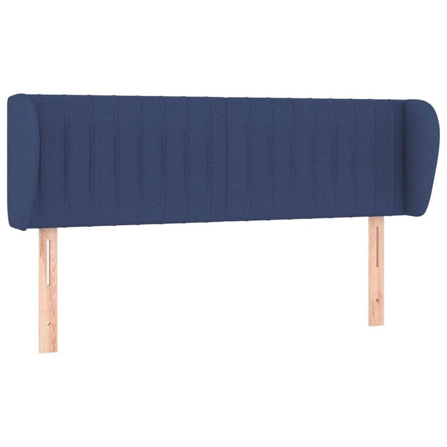Hoofdbord Met Randen Stof 147 x 23 x 78/88 cm Blauw