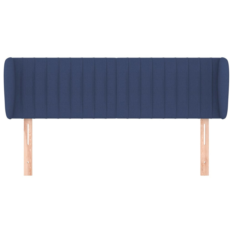 Hoofdbord Met Randen Stof 147 x 23 x 78/88 cm Blauw