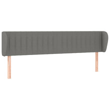 Hoofdbord Met Randen Stof 163 x 23 x 78/88 cm Donkergrijs