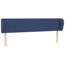 Hoofdbord Met Randen Stof 163 x 23 x 78/88 cm Blauw
