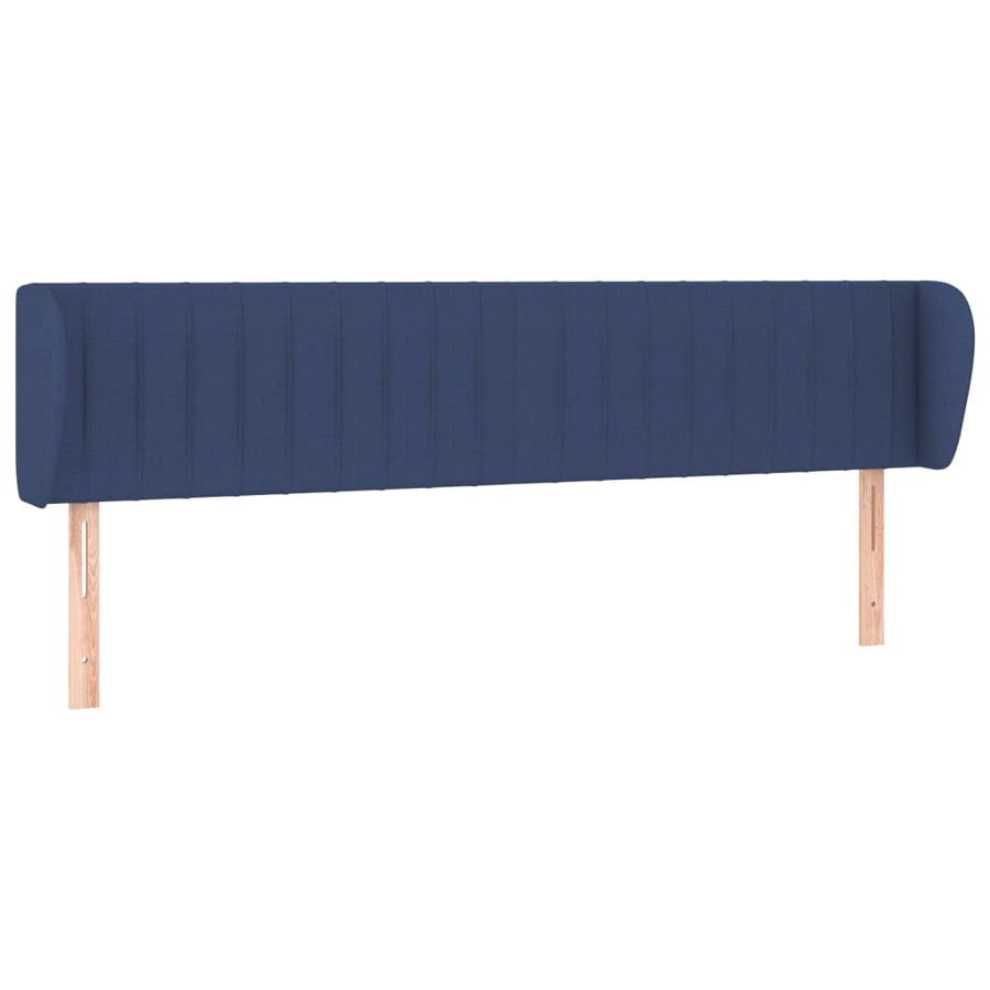 Hoofdbord Met Randen Stof 163 x 23 x 78/88 cm Blauw