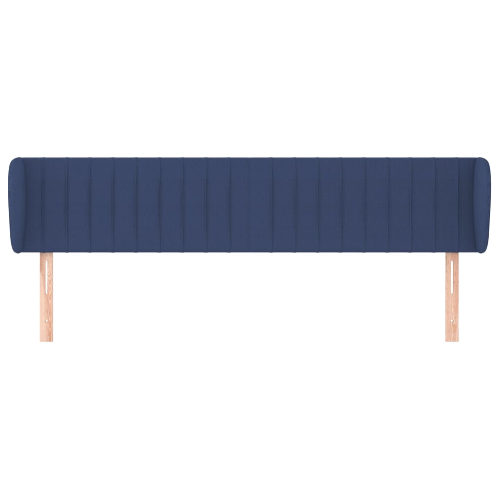 Hoofdbord Met Randen Stof 163 x 23 x 78/88 cm Blauw