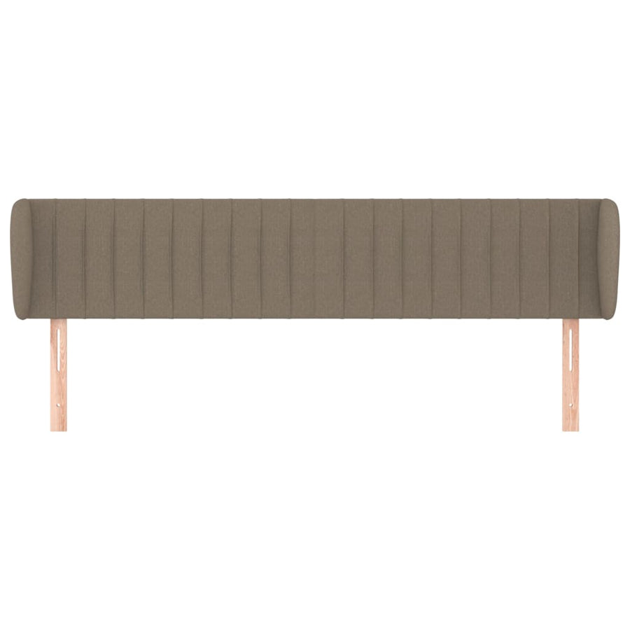 Hoofdbord Met Randen Stof 183 x 23 x 78/88 cm Taupe