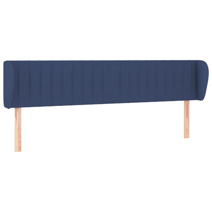 Hoofdbord Met Randen Stof 183 x 23 x 78/88 cm Blauw