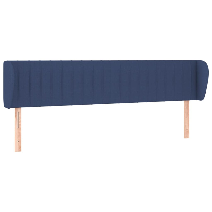 Hoofdbord Met Randen Stof 183 x 23 x 78/88 cm Blauw