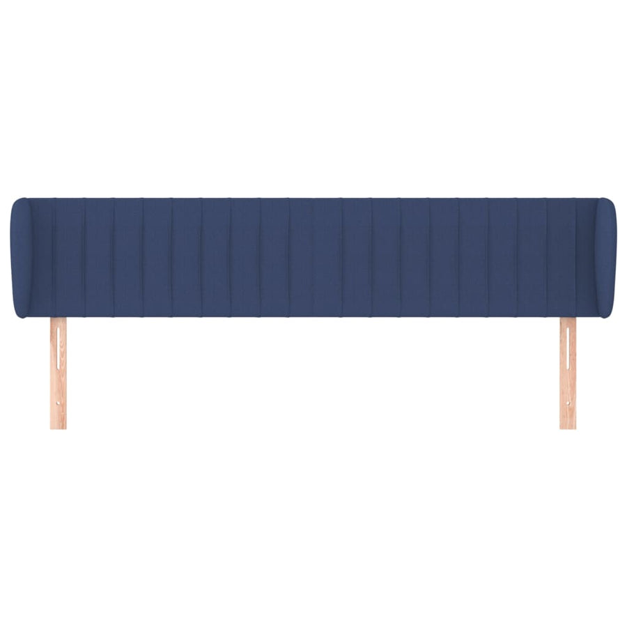 Hoofdbord Met Randen Stof 183 x 23 x 78/88 cm Blauw