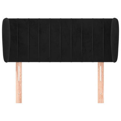 Hoofdbord met randen 83x23x78/88 cm fluweel zwart 83 x 23 x 78/88 cm Zwart