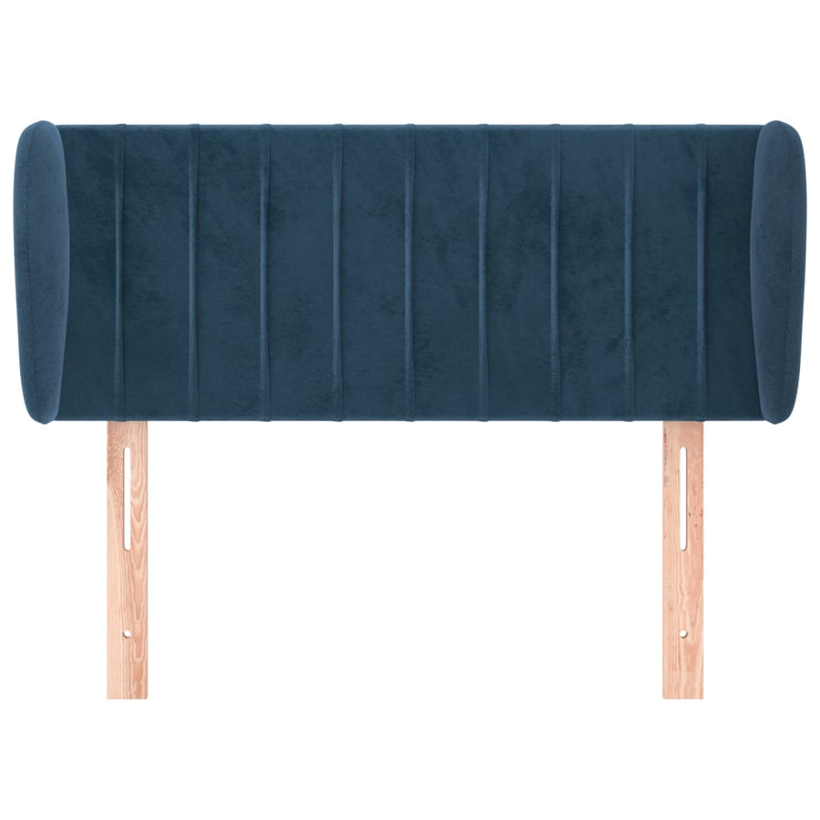 Hoofdbord Met Randen Fluweel 83 x 23 x 78/88 cm Donkerblauw