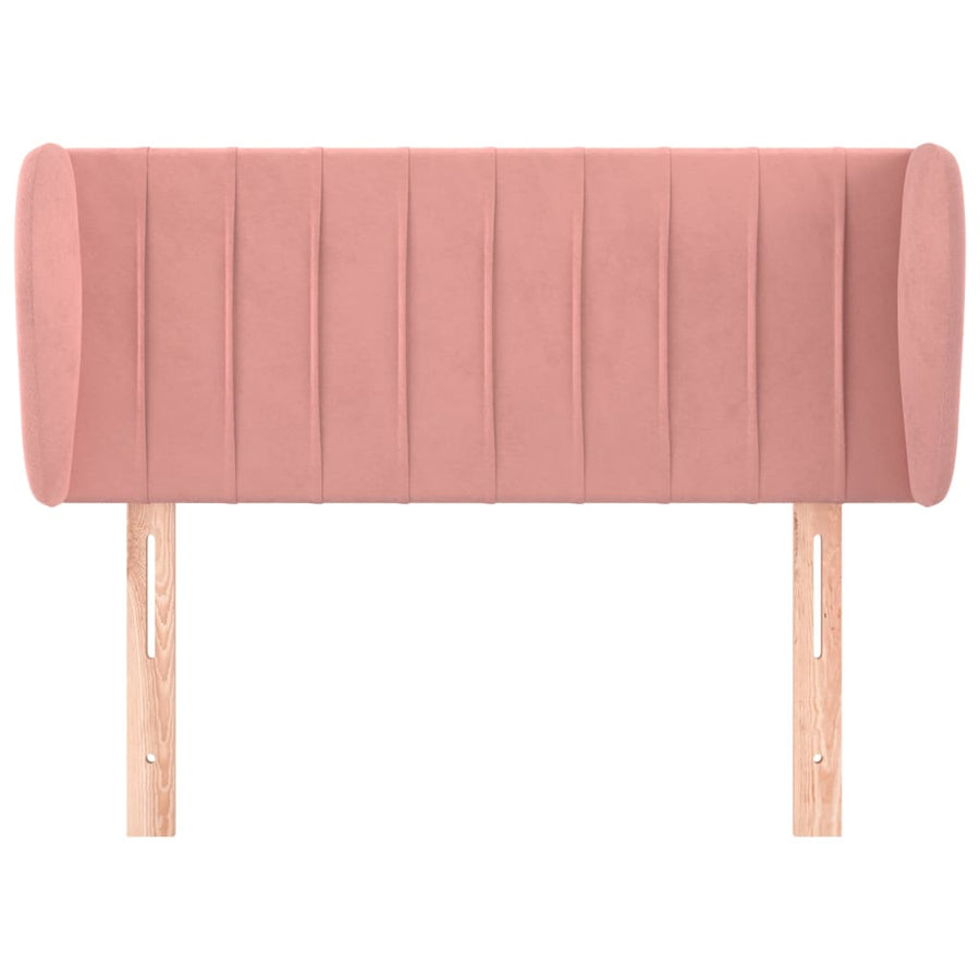 Hoofdbord Met Randen Fluweel 83 x 23 x 78/88 cm Roze