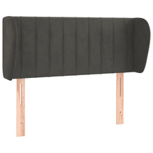 Hoofdbord Met Randen Fluweel 93 x 23 x 78/88 cm Donkergrijs