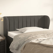 Hoofdbord 93x23x78/88 cm fluweel donkergrijs