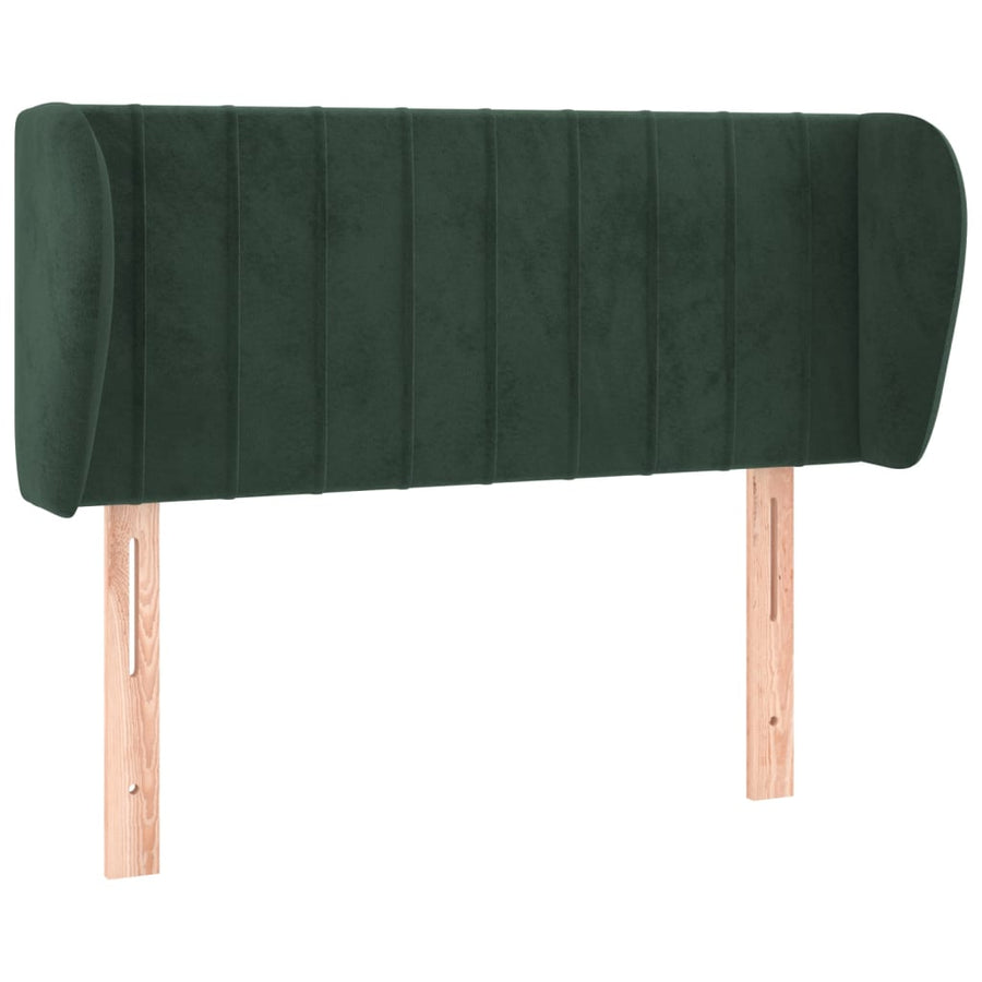 Hoofdbord Met Randen Fluweel 93 x 23 x 78/88 cm Donkergroen