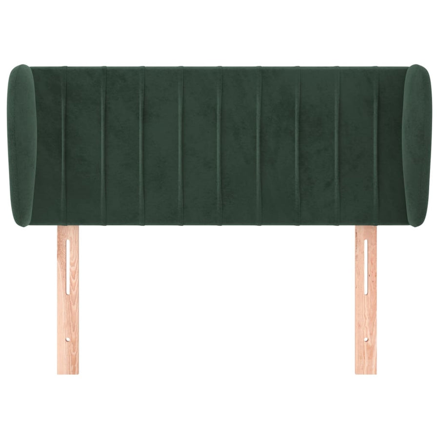 Hoofdbord Met Randen Fluweel 93 x 23 x 78/88 cm Donkergroen