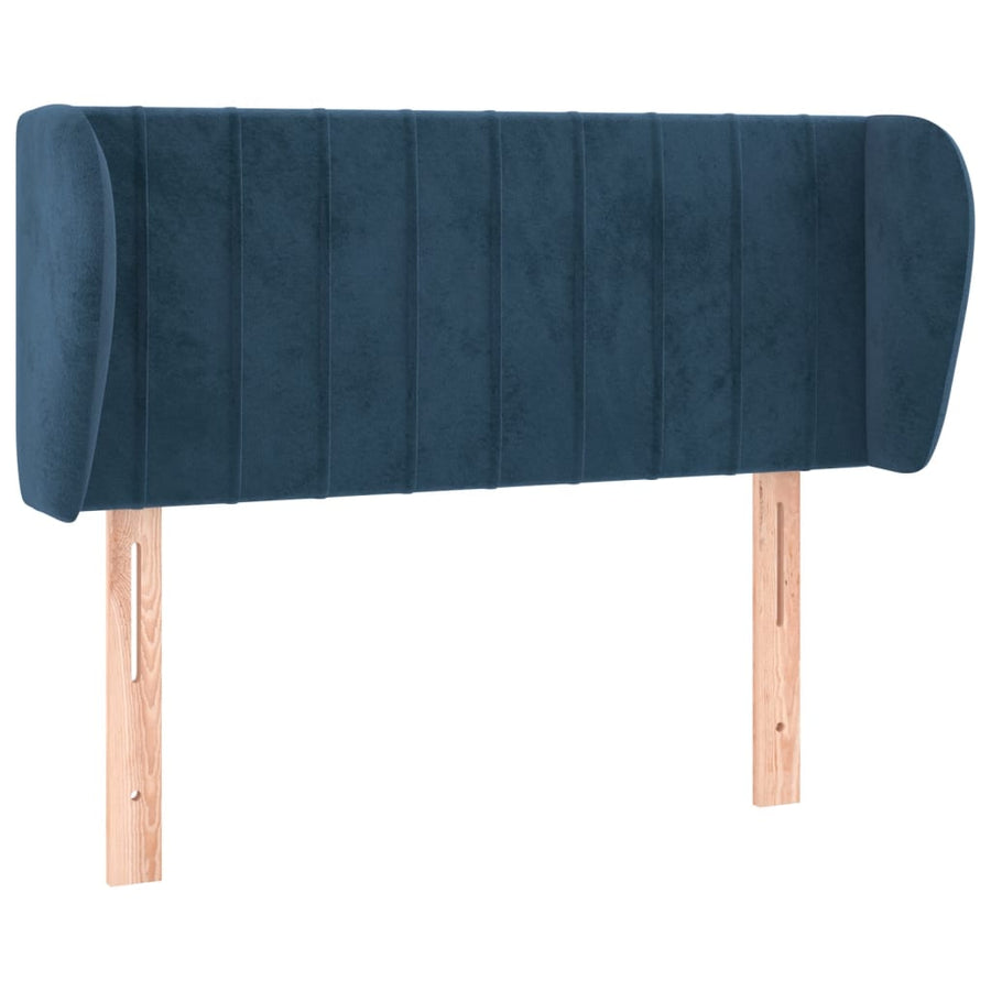 Hoofdbord Met Randen Fluweel 93 x 23 x 78/88 cm Donkerblauw