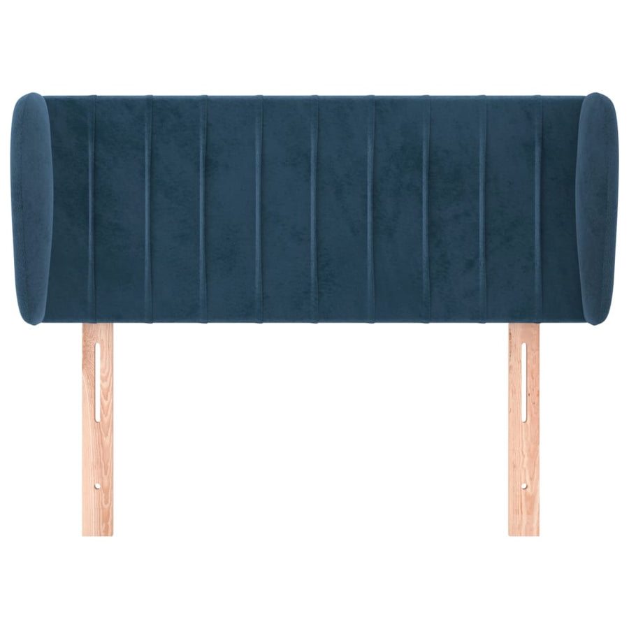 Hoofdbord Met Randen Fluweel 93 x 23 x 78/88 cm Donkerblauw