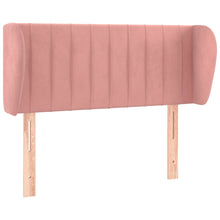 Hoofdbord Met Randen Fluweel 93 x 23 x 78/88 cm Roze