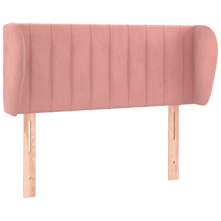 Hoofdbord Met Randen Fluweel 93 x 23 x 78/88 cm Roze