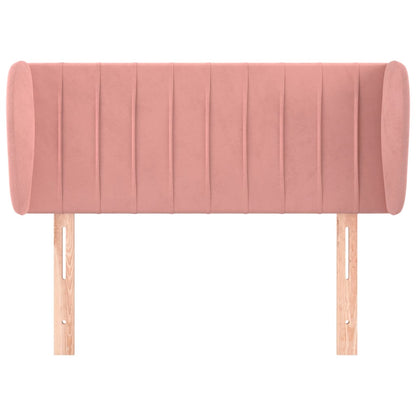 Hoofdbord Met Randen Fluweel 93 x 23 x 78/88 cm Roze
