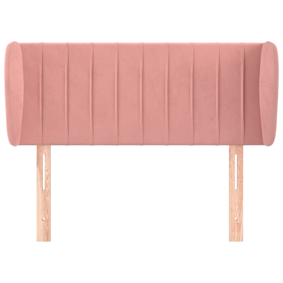 Hoofdbord Met Randen Fluweel 93 x 23 x 78/88 cm Roze