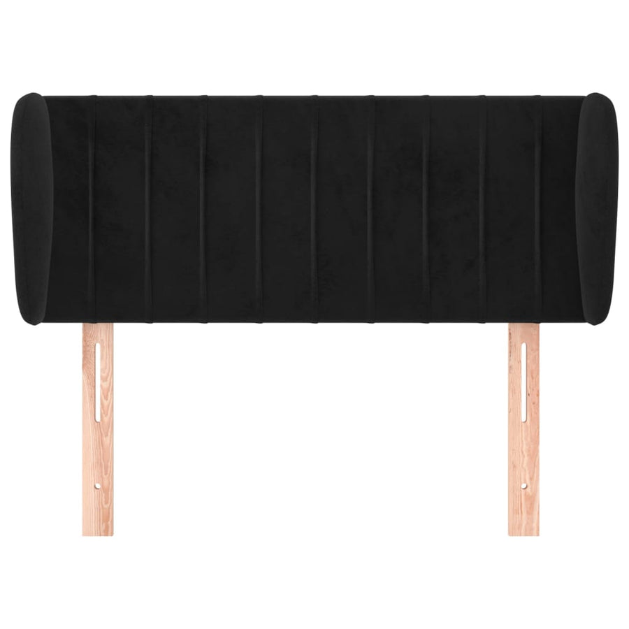 Hoofdbord Met Randen Fluweel 103 x 23 x 78/88 cm Zwart