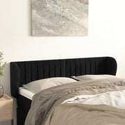 Hoofdbord fluweel 147x23x78/88 cm zwart
