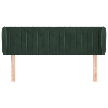 Hoofdbord Met Randen Fluweel 147 x 23 x 78/88 cm Donkergroen